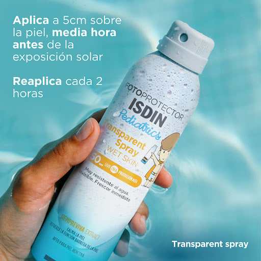 ISDIN Fotoprotector Transparent Spray WET SKIN Pediatrics